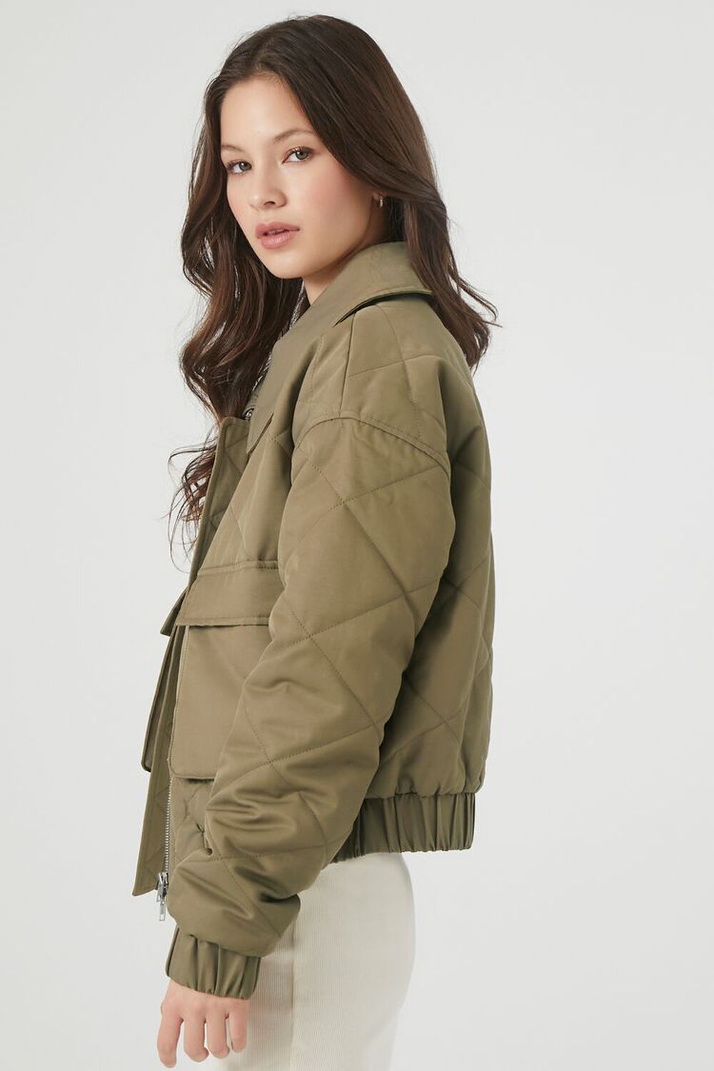 Quilted Pocket Bomber Jacket